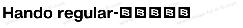 Hando regular字体转换